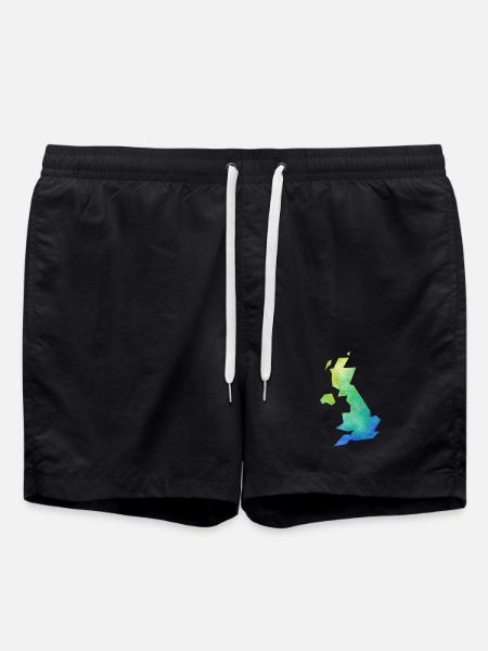 Map UK - Swim Trunks - black
