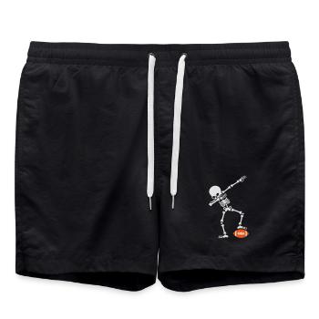 Dab dabbing skeleton rugby - American football - Short de bain - noir - Devant - AI Model Male 185 light (185cm)