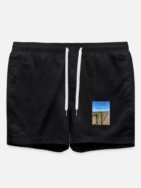 Zeeland Statements am Strand - Badeshorts - Schwarz