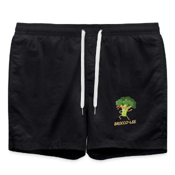 Brocco-Lee - arts martiaux sains - Short de bain - noir - Devant - AI Model Male 185 light (185cm)