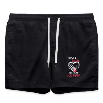 Lieblingsoma Oma Großmutter Statement Ruhestan - Badeshorts - Schwarz - Vorne - AI Model Male 185 light (185cm)