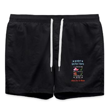 Détective pour enfants - Short de bain - noir - Devant - AI Model Male 185 light (185cm)