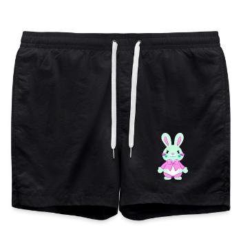 nedlcher lapin de Pâques - Short de bain - noir - Devant - AI Model Male 185 light (185cm)