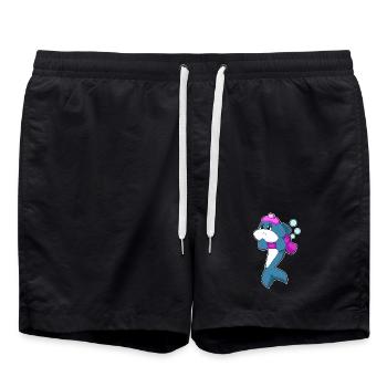 Dolphin Hot Water Bottle - Swim Trunks - black - Front - AI Model Male 185 light (185cm)