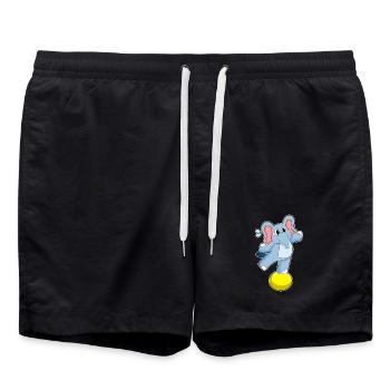 Elephant Workout Gymnastics Fitness - Swim Trunks - black - Front - AI Model Male 185 light (185cm)
