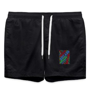 Adelaide t-shirt t-shirt word cloud idée cadeau - Short de bain - noir - Devant - AI Model Male 185 light (185cm)