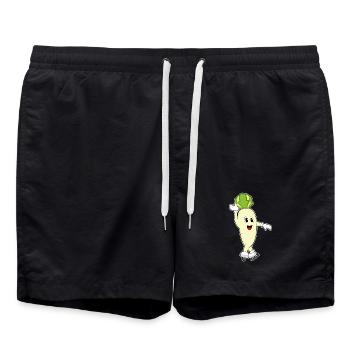 Radieschen Eislaufen Schlittschuhe - Badeshorts - Schwarz - Vorne - AI Model Male 185 light (185cm)