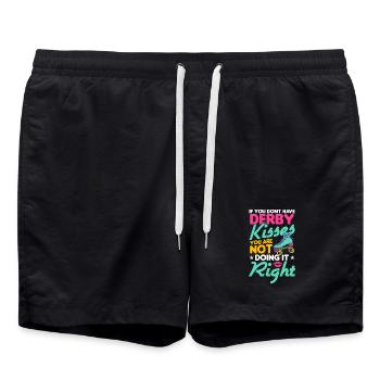 Rollschuh Design - Badeshorts - Schwarz - Vorne - AI Model Male 185 light (185cm)
