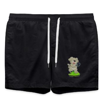 Dog tennis tennis racket sport - Swim Trunks - black - Front - AI Model Male 185 light (185cm)