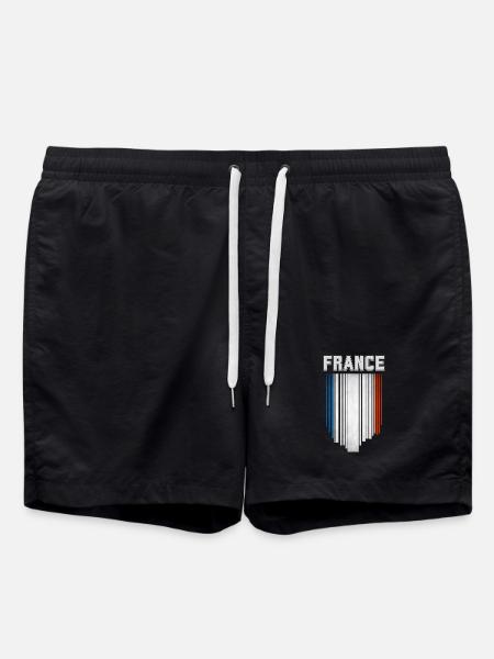 Flag of France, French pride - Swim Trunks - black
