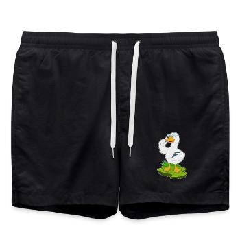 Duck Teacher Book School - Swim Trunks - black - Front - AI Model Male 185 light (185cm)