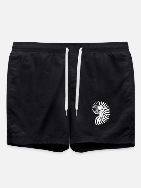 Contrasting spiral nautical pattern - Swim Trunks - black