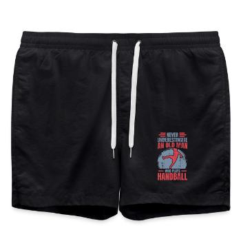 Grand-père handball - Short de bain - noir - Devant - AI Model Male 185 light (185cm)