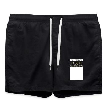 Livre d’or 70e anniversaire Signature T-shirt - Short de bain - noir - Devant - AI Model Male 185 light (185cm)