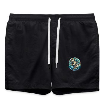 Meereskiefern im Koi-Stil - Badeshorts - Schwarz - Vorne - AI Model Male 185 light (185cm)