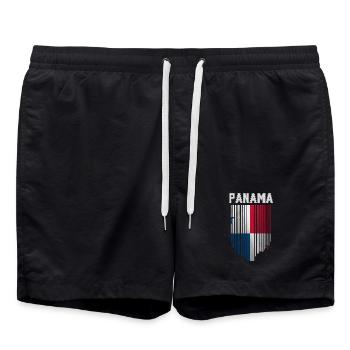 Drapeau panaméen, fierté panaméenne - Short de bain - noir - Devant - AI Model Male 185 light (185cm)