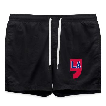COMMA LA, CAMALA HARRIS FOR PRESIDENT 2024 - Swim Trunks - black - Front - AI Model Male 185 light (185cm)