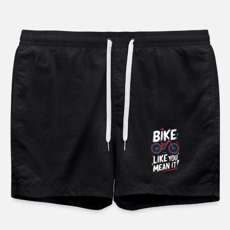 Dynamisches Fahrrad-Zitat-Design - Badeshorts - Schwarz