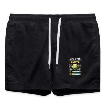Enfants Tennis Level Up Your Serve Hoodie T-Shirt - Short de bain - noir - Devant - AI Model Male 185 light (185cm)