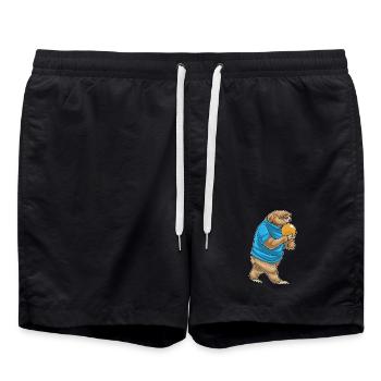 Sloth Bowling Boule de bowling - Short de bain - noir - Devant - AI Model Male 185 light (185cm)