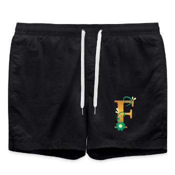 F - Short de bain - noir - Devant - AI Model Male 185 light (185cm)