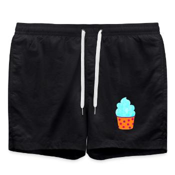 Glace Glace Tasse à Glace Dots Muffin Dots Sweet - Short de bain - noir - Devant - AI Model Male 185 light (185cm)