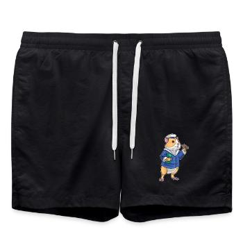 Hamster Marin de Pâques - Short de bain - noir - Devant - AI Model Male 185 light (185cm)