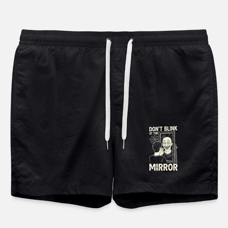 Horreur Motif Image Miroir - Short de bain - noir