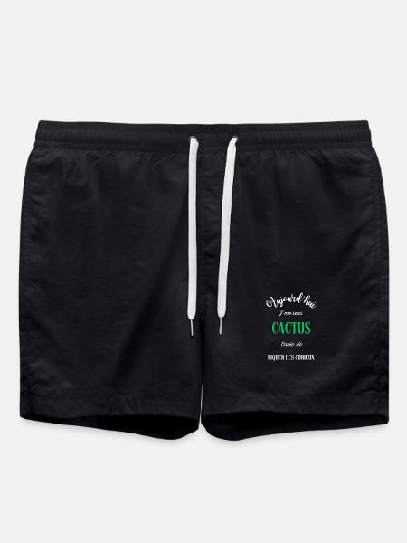 Aujourd'hui je sens cactus - Short de bain - noir