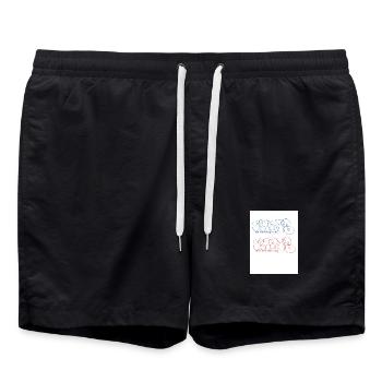 Paris Bubble Paris Throw-up Paris Graffiti - Short de bain - noir - Devant - AI Model Male 185 light (185cm)