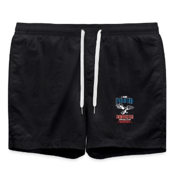 Stolzes amerikanisches Design mit Adler - Badeshorts - Schwarz - Vorne - AI Model Male 185 light (185cm)