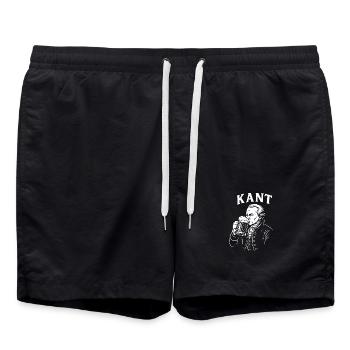 Kant trinken Aufklärung Bier Geschenk - Badeshorts - Schwarz - Vorne - AI Model Male 185 light (185cm)