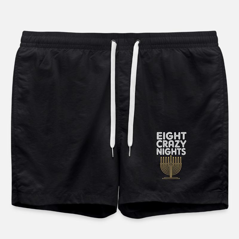 Hanukkah Chanukkah Hanukah - Badeshorts - Schwarz