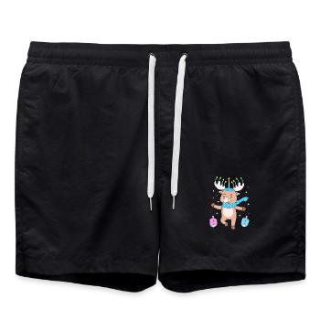 Hanoukka Hanoukka Hanoucca - Short de bain - noir - Devant - AI Model Male 185 light (185cm)