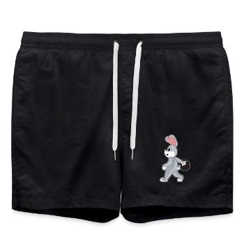 Bunny Bowling Bowling Ball - Swim Trunks - black - Front - AI Model Male 185 light (185cm)