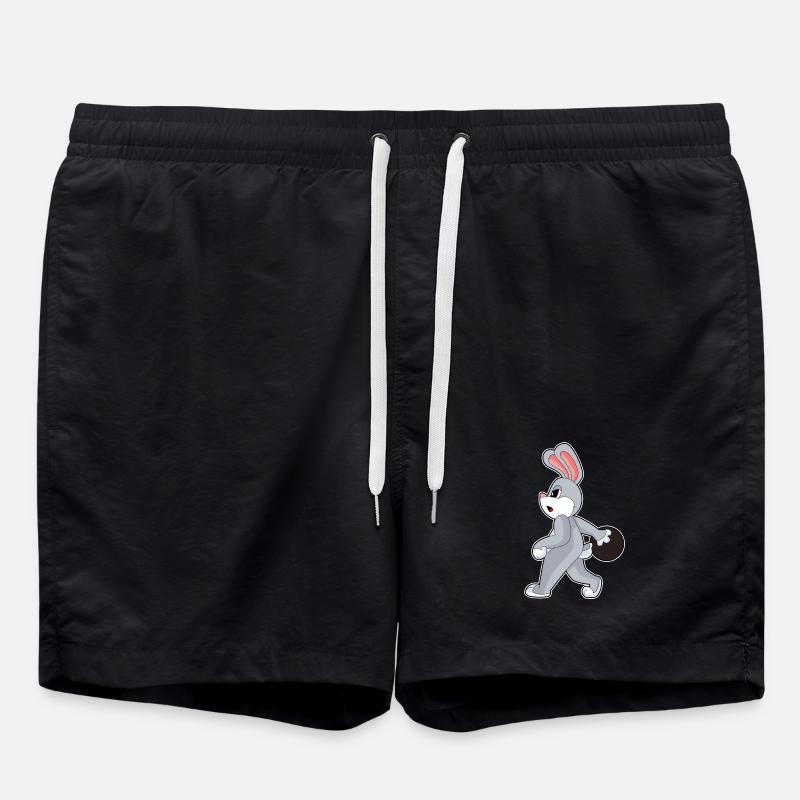 Bunny Bowling Bowling Ball - Swim Trunks - black