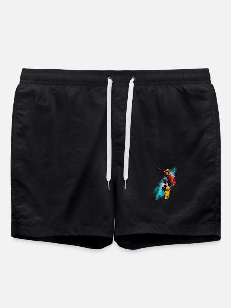 Skateboard Jump Neon Splash - Swim Trunks - black