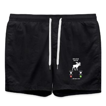 L’orignal m’appelle - je dois y aller - en disant - Short de bain - noir - Devant - AI Model Male 185 light (185cm)