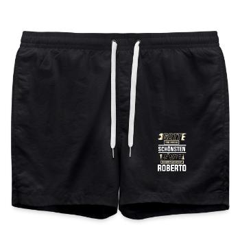 Roberto, le plus bel homme, façonné par Dieu Design - Short de bain - noir - Devant - AI Model Male 185 light (185cm)
