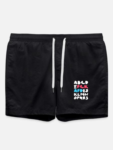 FCK AFD | Political Statement Design - Swim Trunks - black