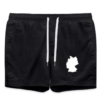 Carte de l’Allemagne Silhouette Contour - Short de bain - noir - Devant - AI Model Male 185 light (185cm)