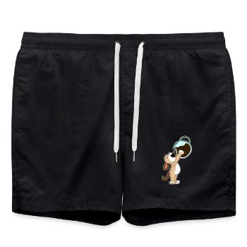 Dog Coffee Coffee Pot - Swim Trunks - black - Front - AI Model Male 185 light (185cm)