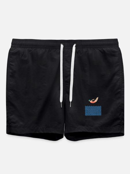 Bujaboom Springerin, Sprung ins Meer bei Tag - Badeshorts - Schwarz