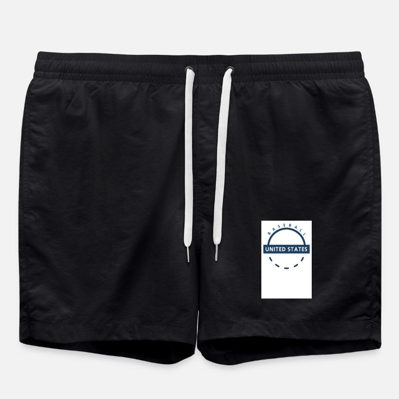 Emblème de Baseball USA - Short de bain - noir