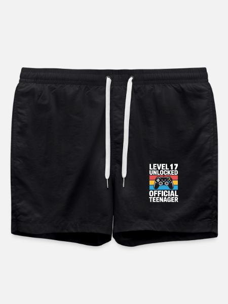 Level 17 Unlocked: Official Teenager - Swim Trunks - black