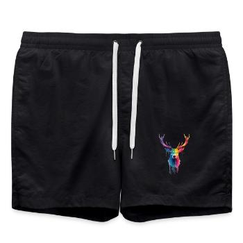 Cerfs, cerfs - Short de bain - noir - Devant - AI Model Male 185 light (185cm)