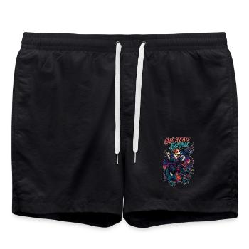 Sushi Jack Russell Terrier Kimono Drache Geschenk - Badeshorts - Schwarz - Vorne - AI Model Male 185 light (185cm)