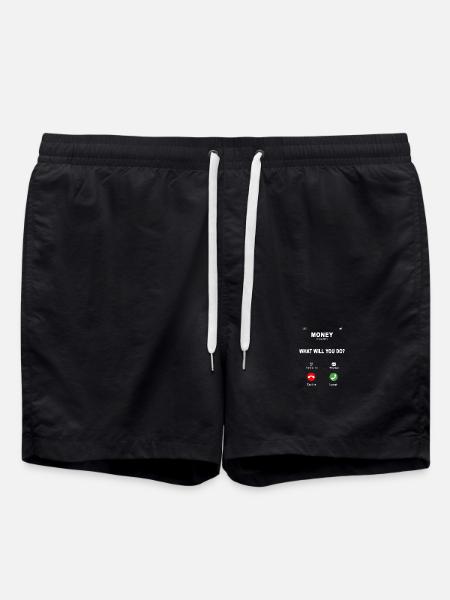 Money Is Calling – Motivations Design - Swim Trunks - black