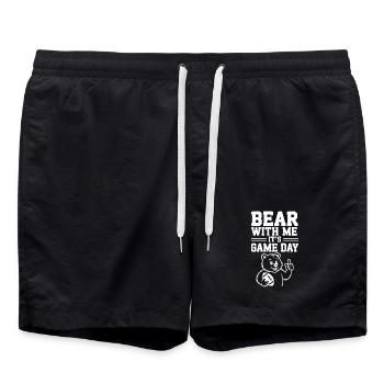 Soyez patients, c’est le jour du match - Short de bain - noir - Devant - AI Model Male 185 light (185cm)