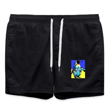 penguin - Swim Trunks - black - Front - AI Model Male 185 light (185cm)